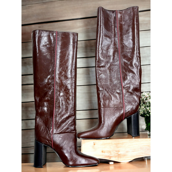 2PC NIB Rag & Bone ANLEN Crinkled Leather Tall Boot 7.5 & Rag & Bone  Sweater - Picture 8 of 15